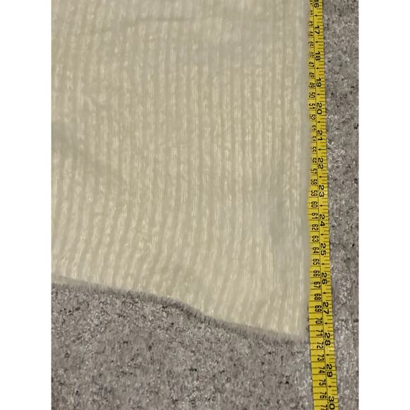 Boston Proper Women's Size Large Soft Fuzzy Y2K Evening Wear White Tank Top - Picture 4 of 8